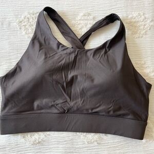 Fabletics Charcoal Cross-Back Sports Bra